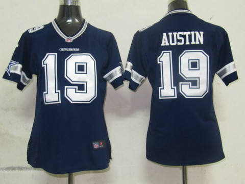 Womens Dallas Cowboys 19 Austin Nike blue Game NFL Jerseyss